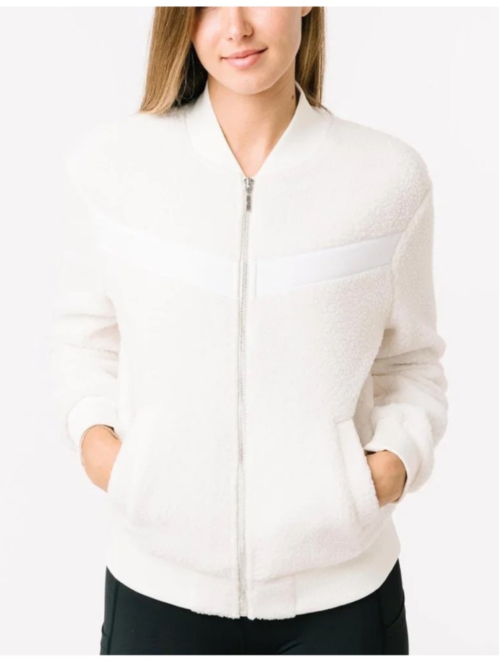Zyia Flying Vinny Fleece Sherpa Bomber Zip Jacket size XL